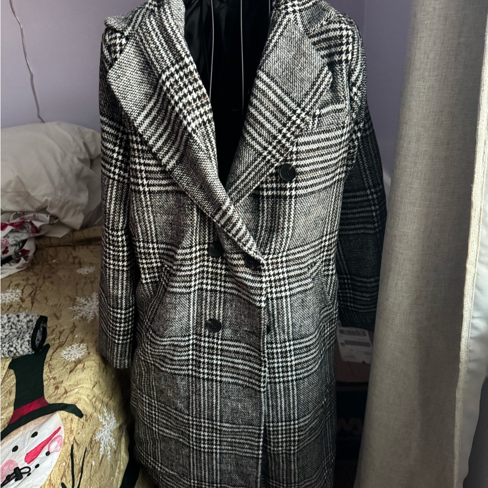 Plaid Trench Coat